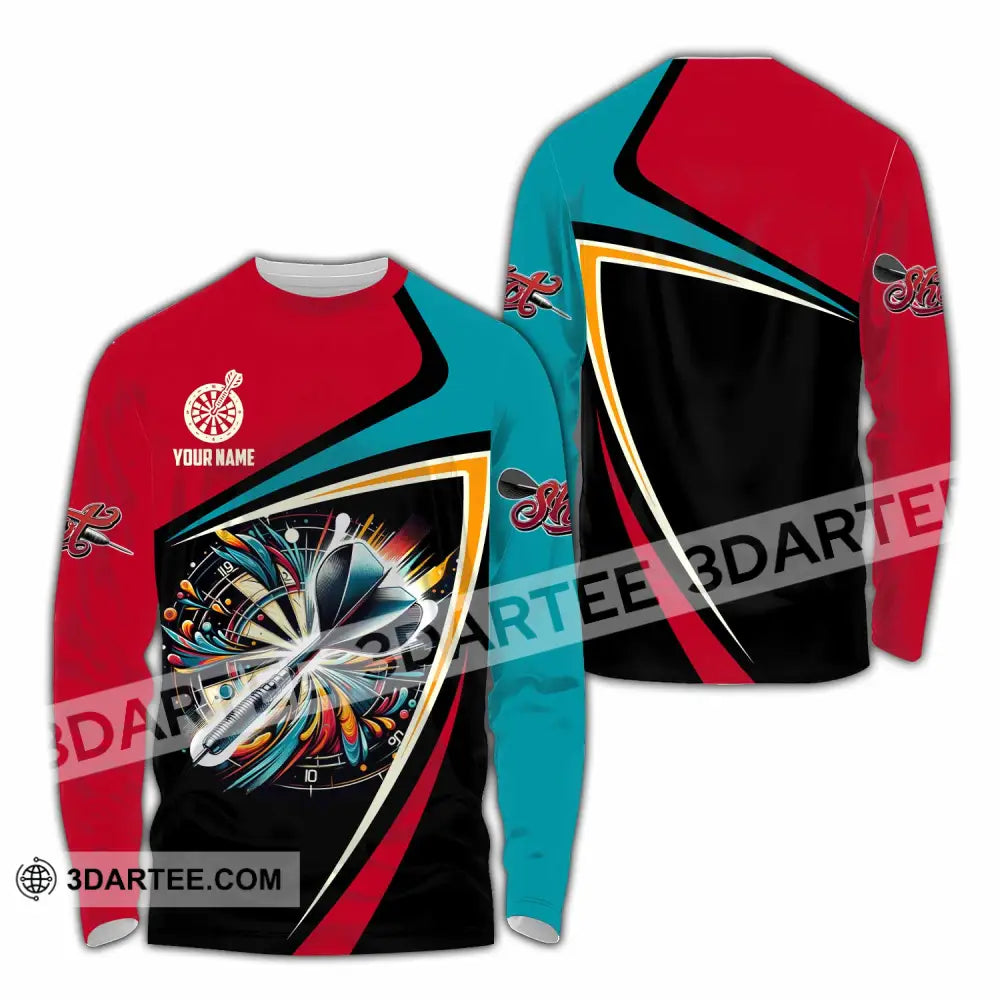 Unisex Shirt - Custom Text Shirt Dart Shirt Long Sleeve Shirt / S T-shirt