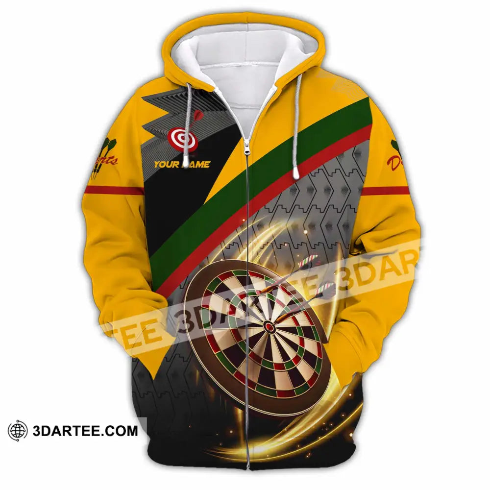 Unisex Shirt - Custom Text Shirt Dart Zipper Hoodie / S T-shirt