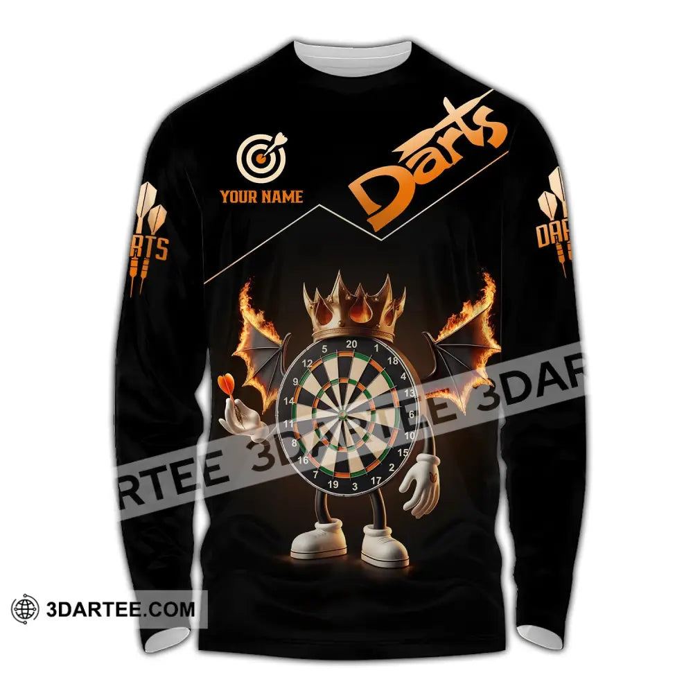 Unisex Shirt - Custom Text Darts Long Sleeve / S T-Shirt