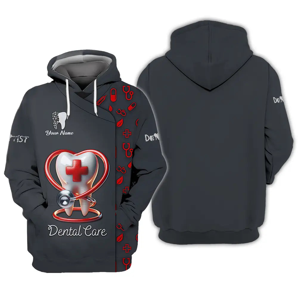 Unisex Shirt - Custom Text Shirt Dental Care Hoodie / S T-shirt