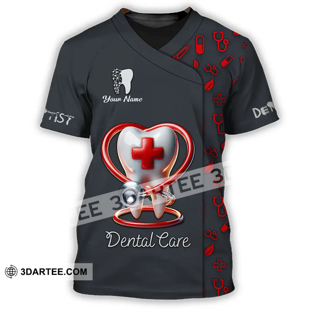 Unisex Shirt - Custom Text Shirt Dental Care T-Shirt / S T-shirt