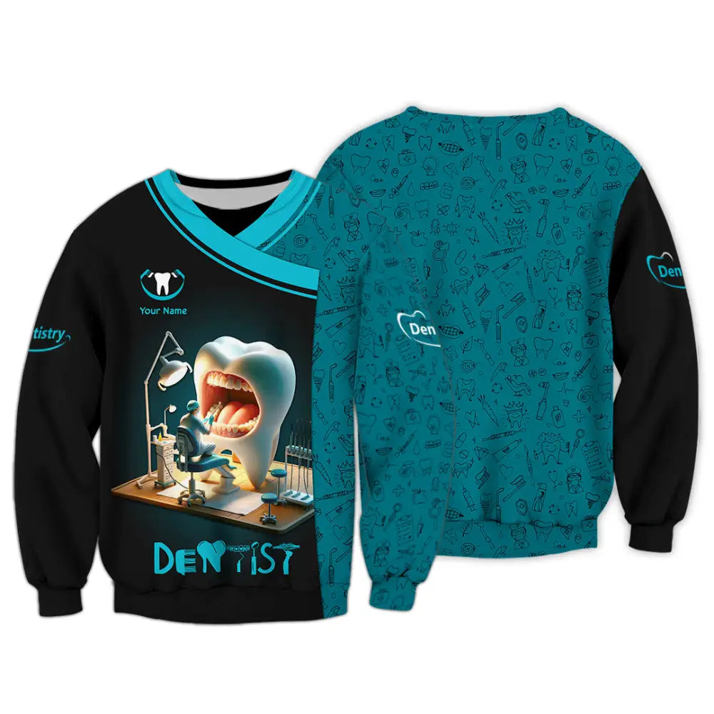 Unisex Shirt - Custom Text Dentist Shirt Long Sleeve / S T-shirt