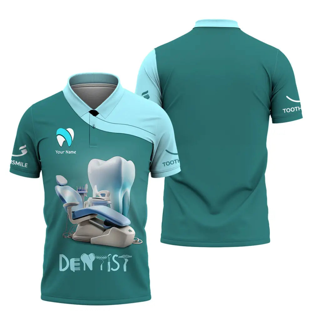 Unisex Shirt - Custom Text Dentist Shirt Polo Shirt / S T-shirt