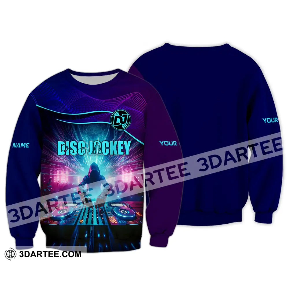 Unisex Shirt - Custom Text Dis Jockey Long Sleeve / S T-Shirt