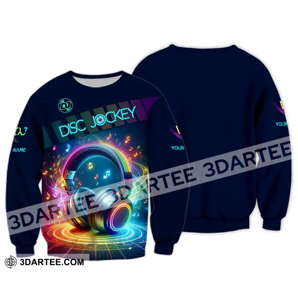 Unisex Shirt - Custom Text Dis Jockey Long Sleeve / S T-Shirt