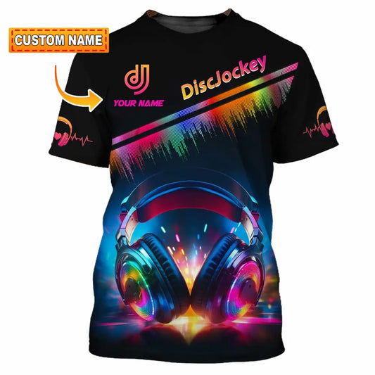 Unisex Shirt - Custom Text Shirt Disc Jockey T-shirt