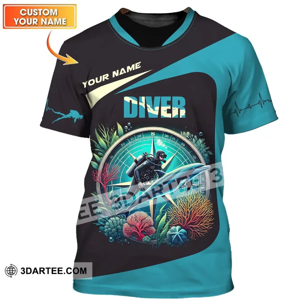 Unisex Shirt - Custom Text Diver T-Shirt