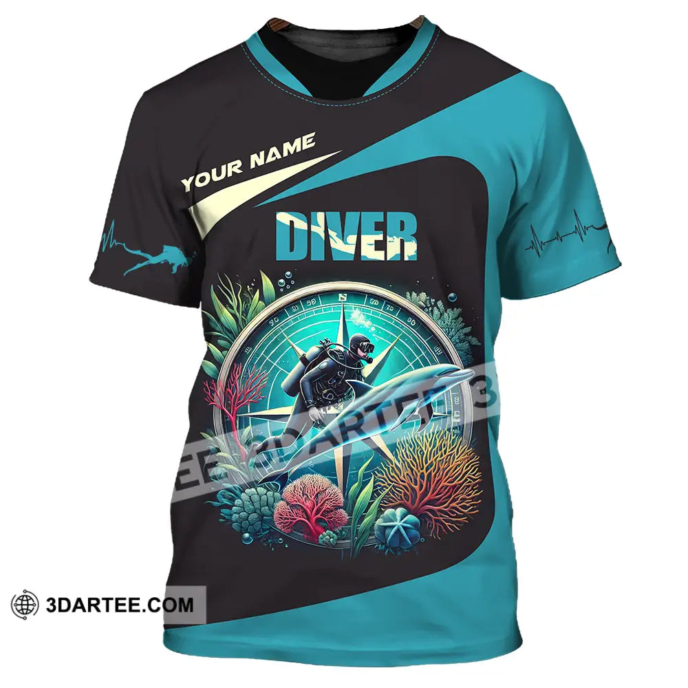 Unisex Shirt - Custom Text Diver T-Shirt / S T-Shirt