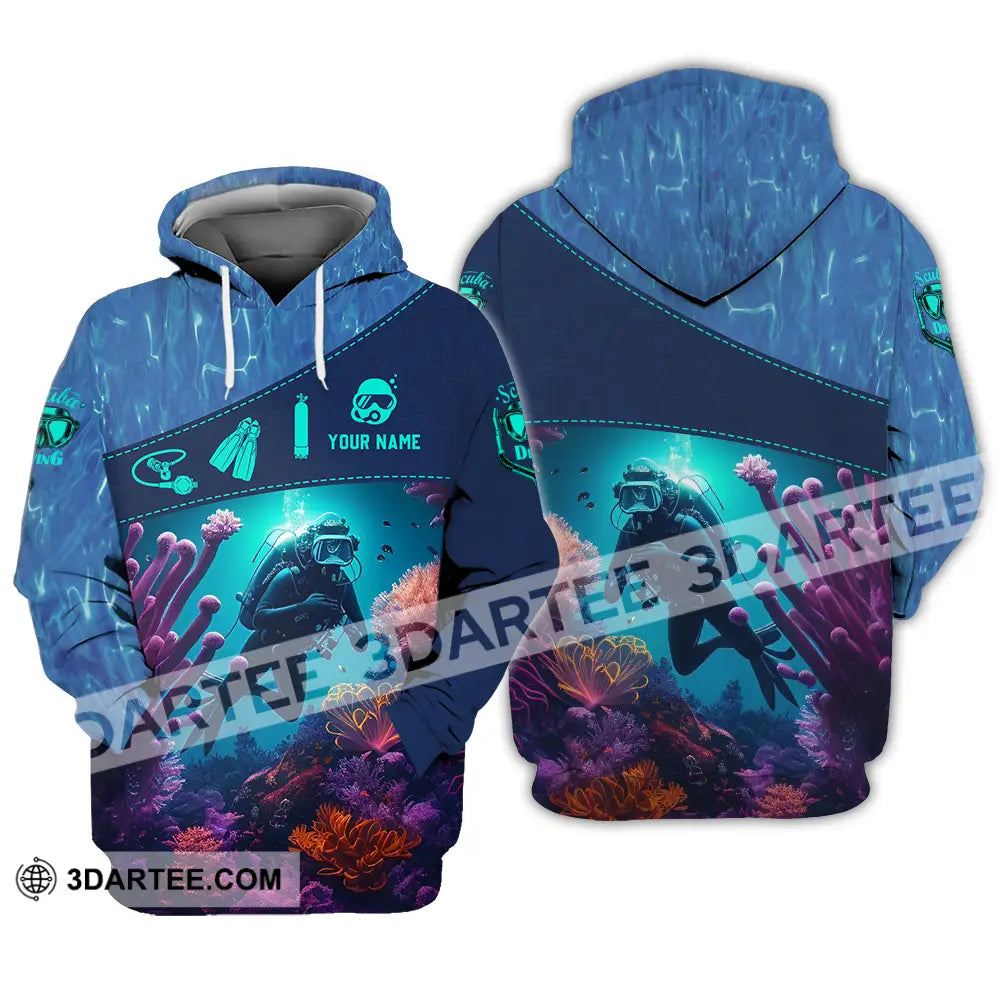 Unisex Shirt - Custom Text Shirt Diving Hoodie / S T-shirt
