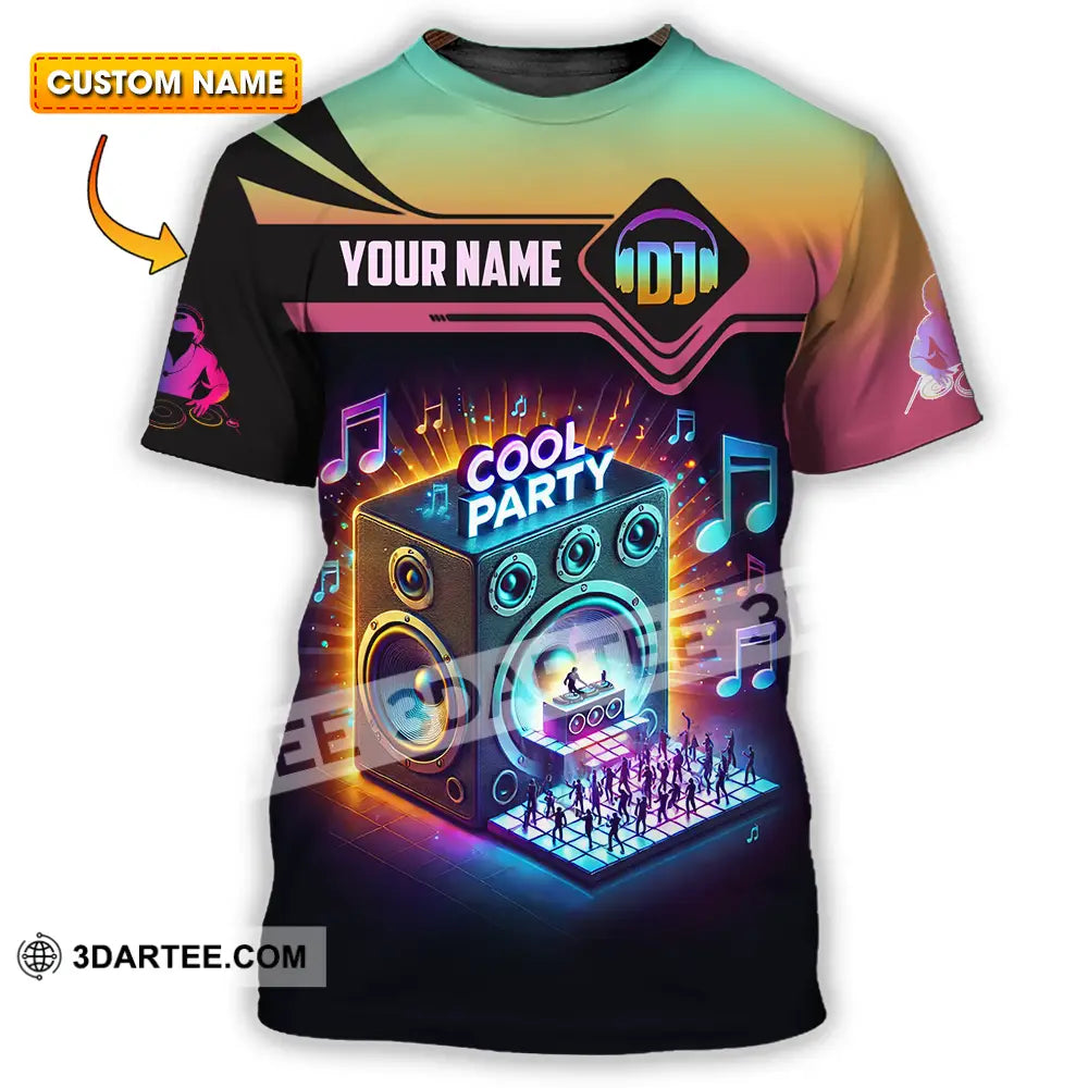 Unisex Shirt - Custom Text Dj Cool Party T-Shirt