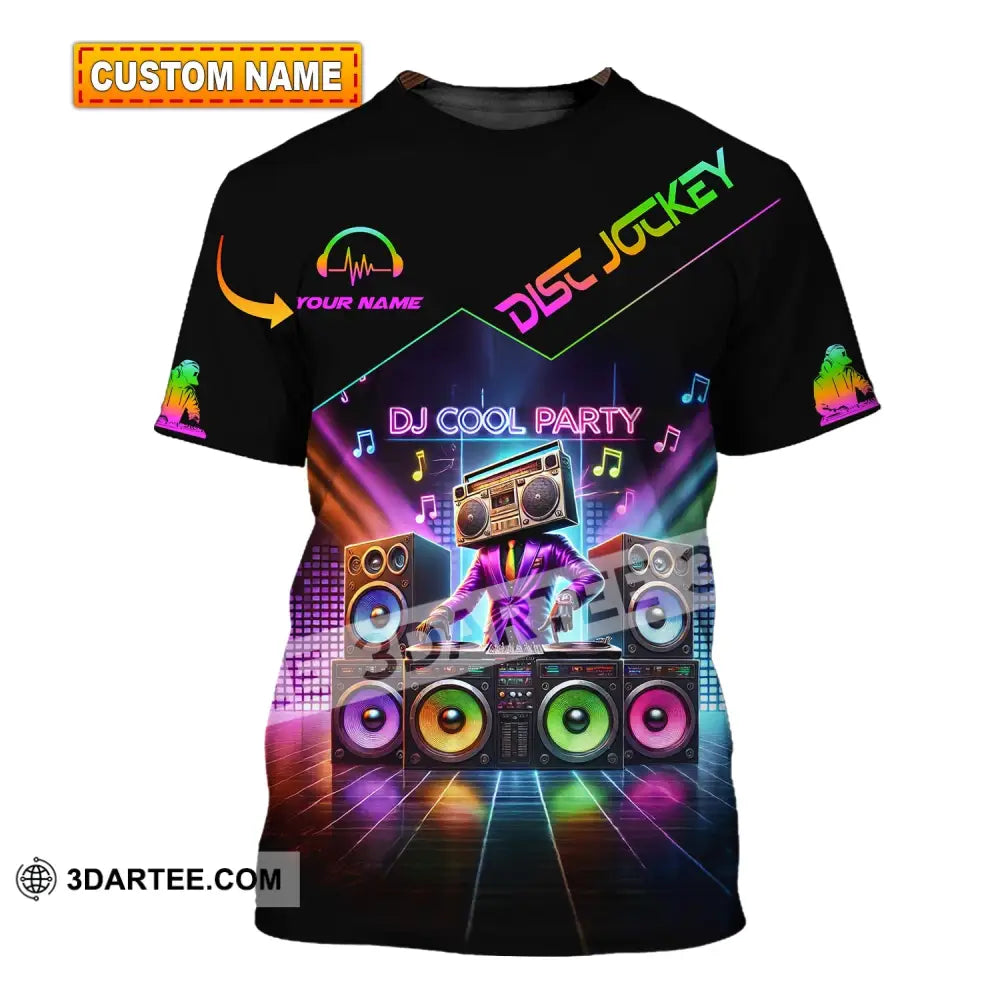 Unisex Shirt - Custom Text Dj Cool Party T-Shirt