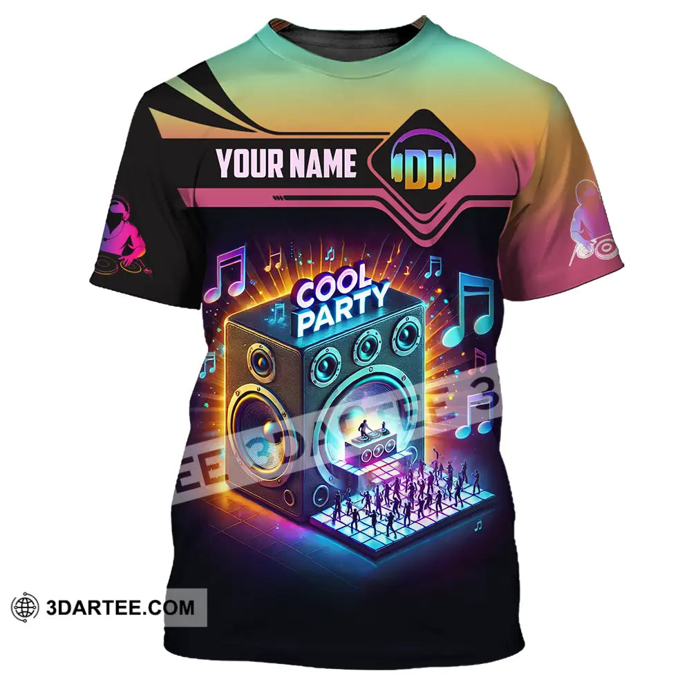 Unisex Shirt - Custom Text Dj Cool Party T-Shirt / S T-Shirt