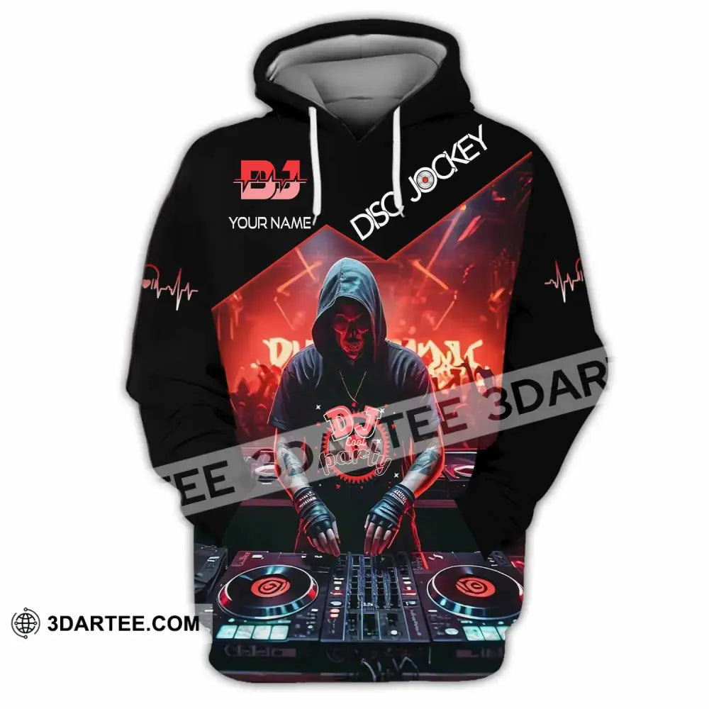 Unisex Shirt - Custom Text Dj Hoodie / S T-Shirt