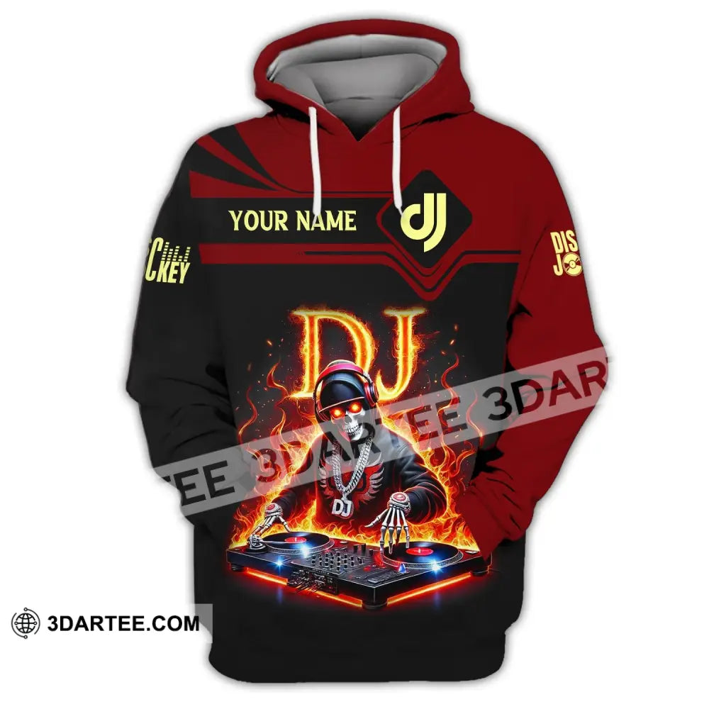 Unisex Shirt - Custom Text Dj Hoodie / S T-Shirt