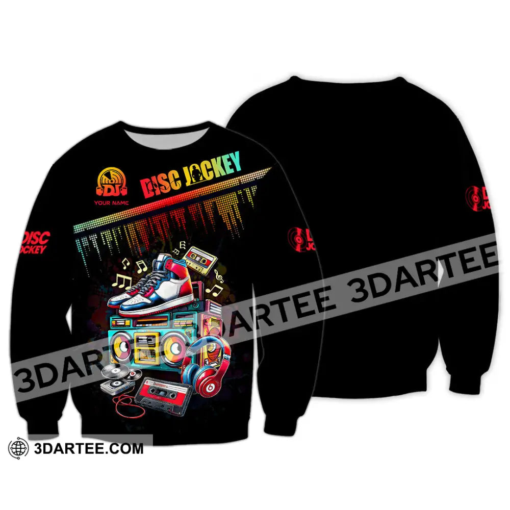 Unisex Shirt - Custom Text Shirt DJ Shirt Long Sleeve / S T-shirt