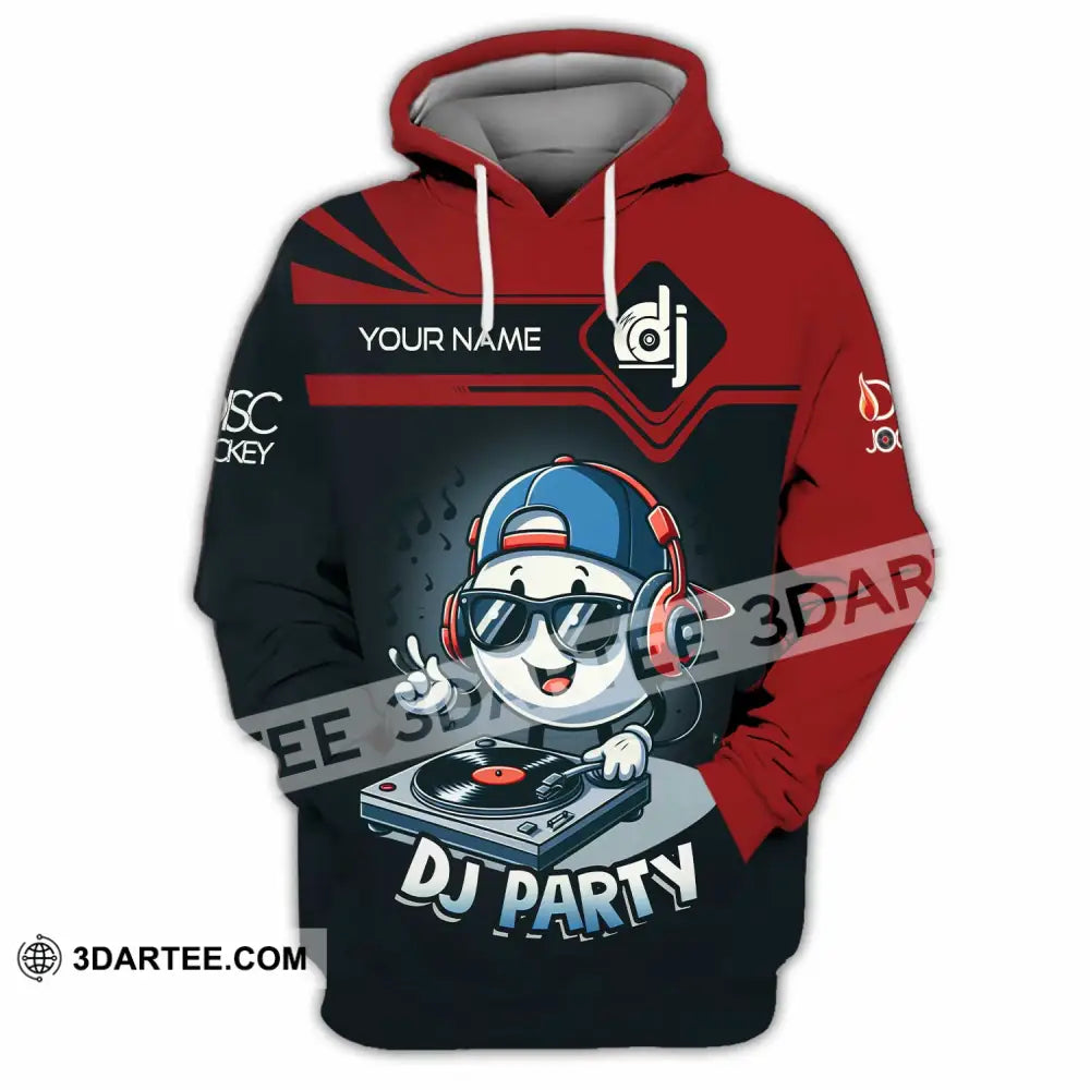 Unisex Shirt - Custom Text Shirt DJ Party Shirt Hoodie / S T-shirt