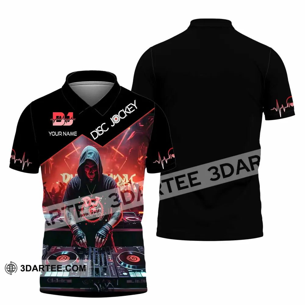 Unisex Shirt - Custom Text Dj Polo / S T-Shirt