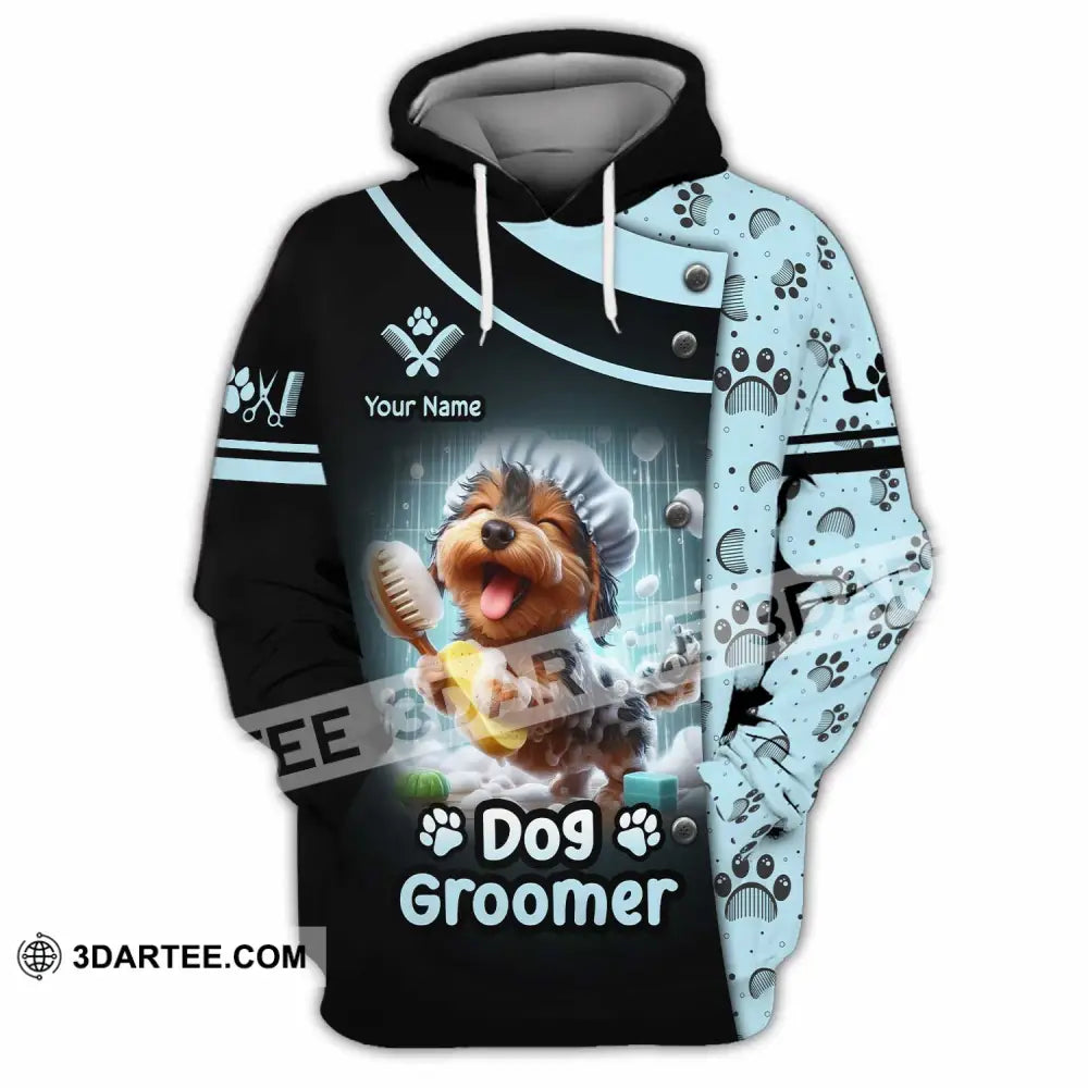 Unisex Shirt - Custom Text Shirt Dog Groomer Shirt Hoodie / S T-shirt