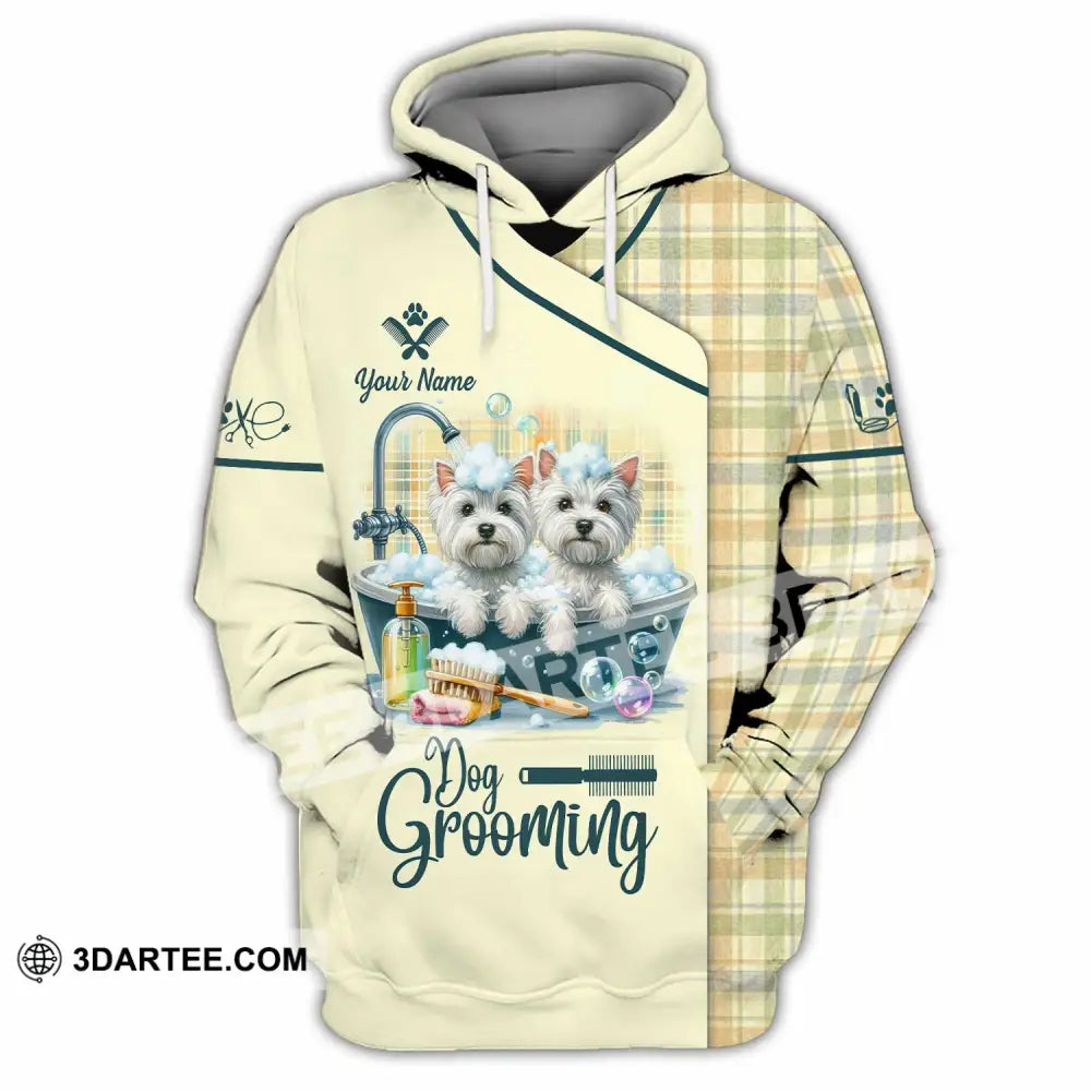 Unisex Shirt - Custom Text Shirt Dog Grooming Shirt Hoodie / S T-shirt