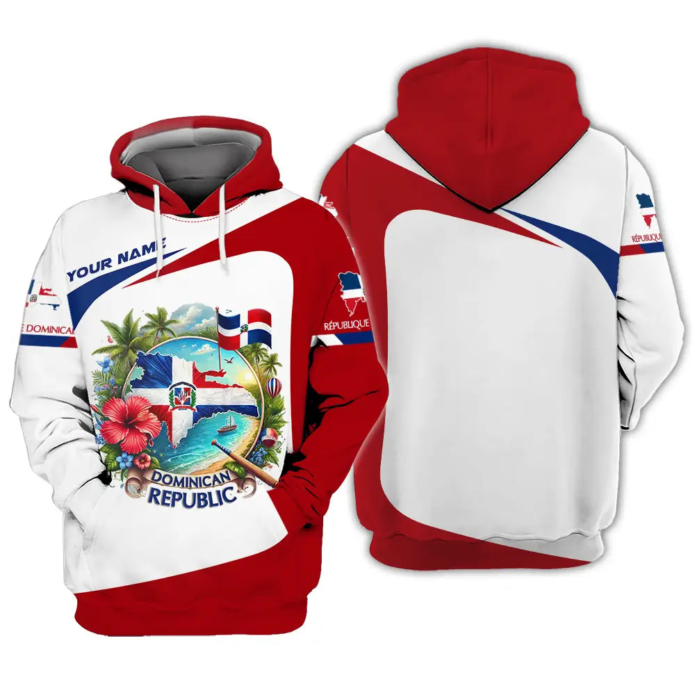 Unisex Shirt - Custom Text Dominican Republic Hoodie / S T-Shirt