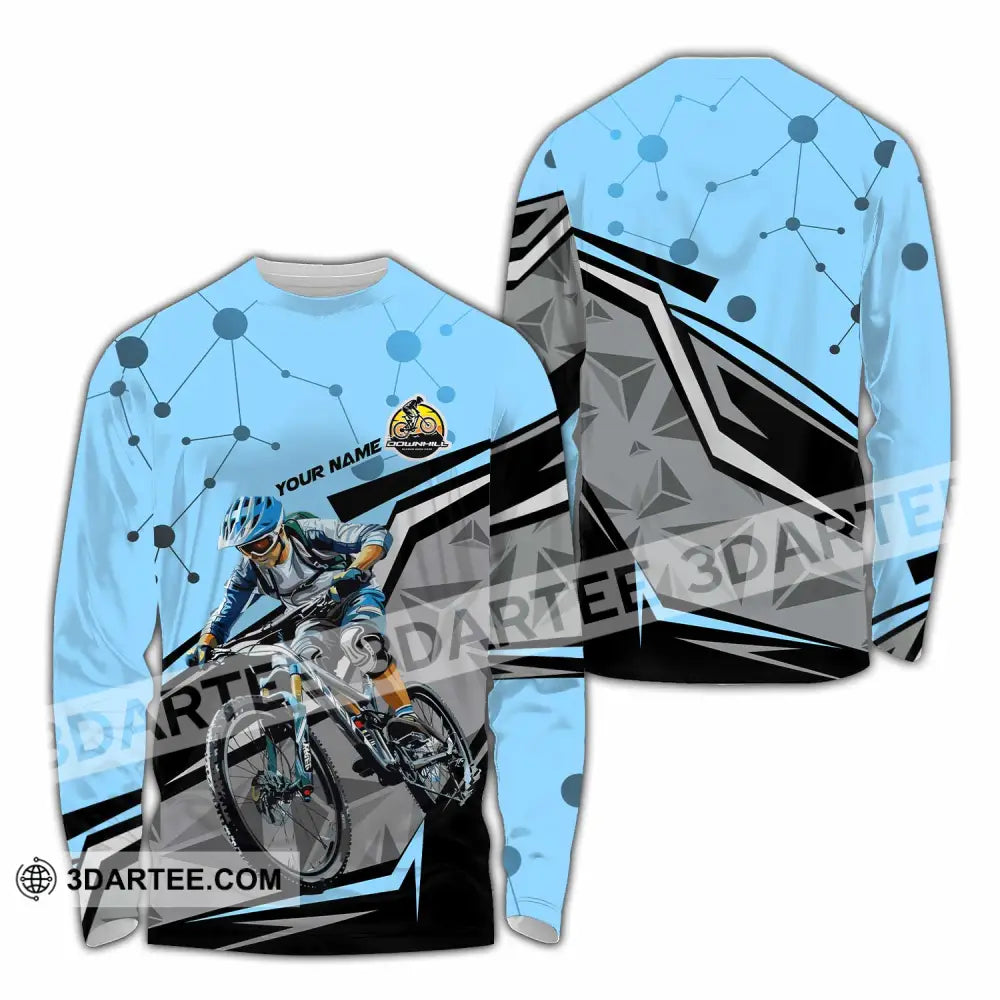 Unisex Shirt - Custom Text Shirt Downhill Shirt Long Sleeve Shirt / S T-shirt
