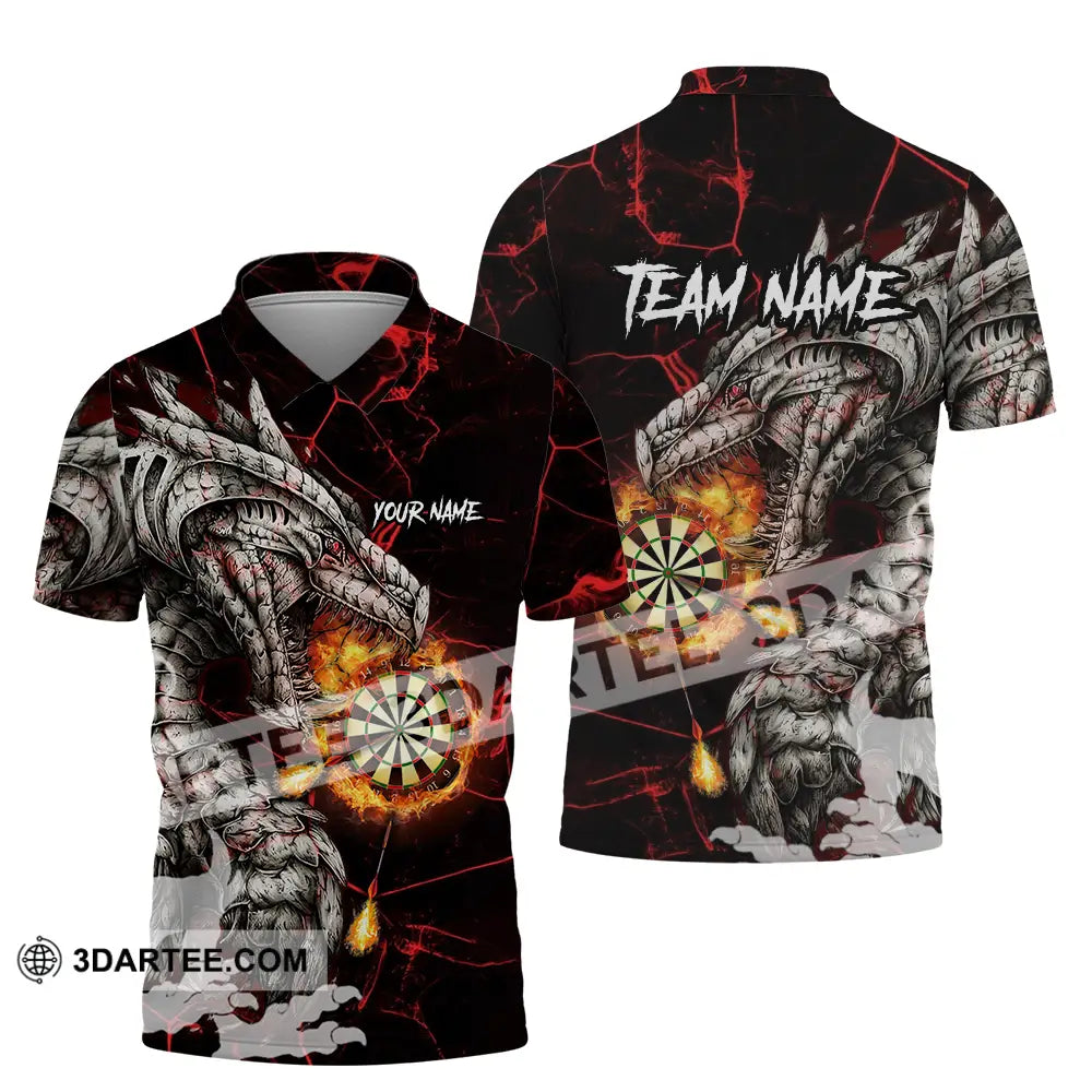 Unisex Shirt - Custom Text Shirt Dragon Dart Shirt Polo Shirt / S T-shirt