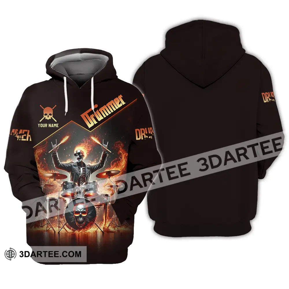 Unisex Shirt - Custom Text Drummer Hoodie / S T-Shirt