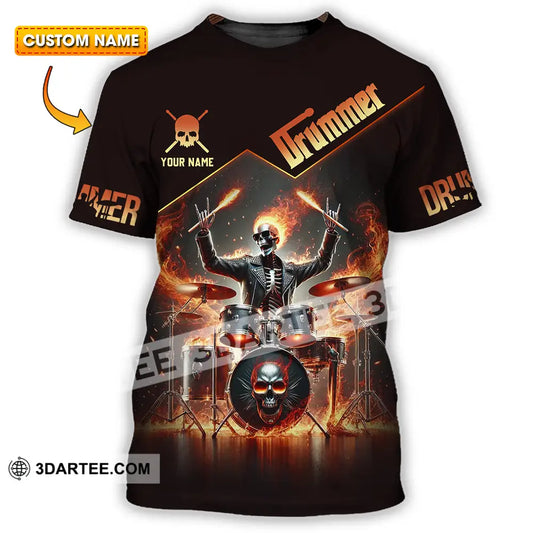 Unisex Shirt - Custom Text Drummer T-Shirt