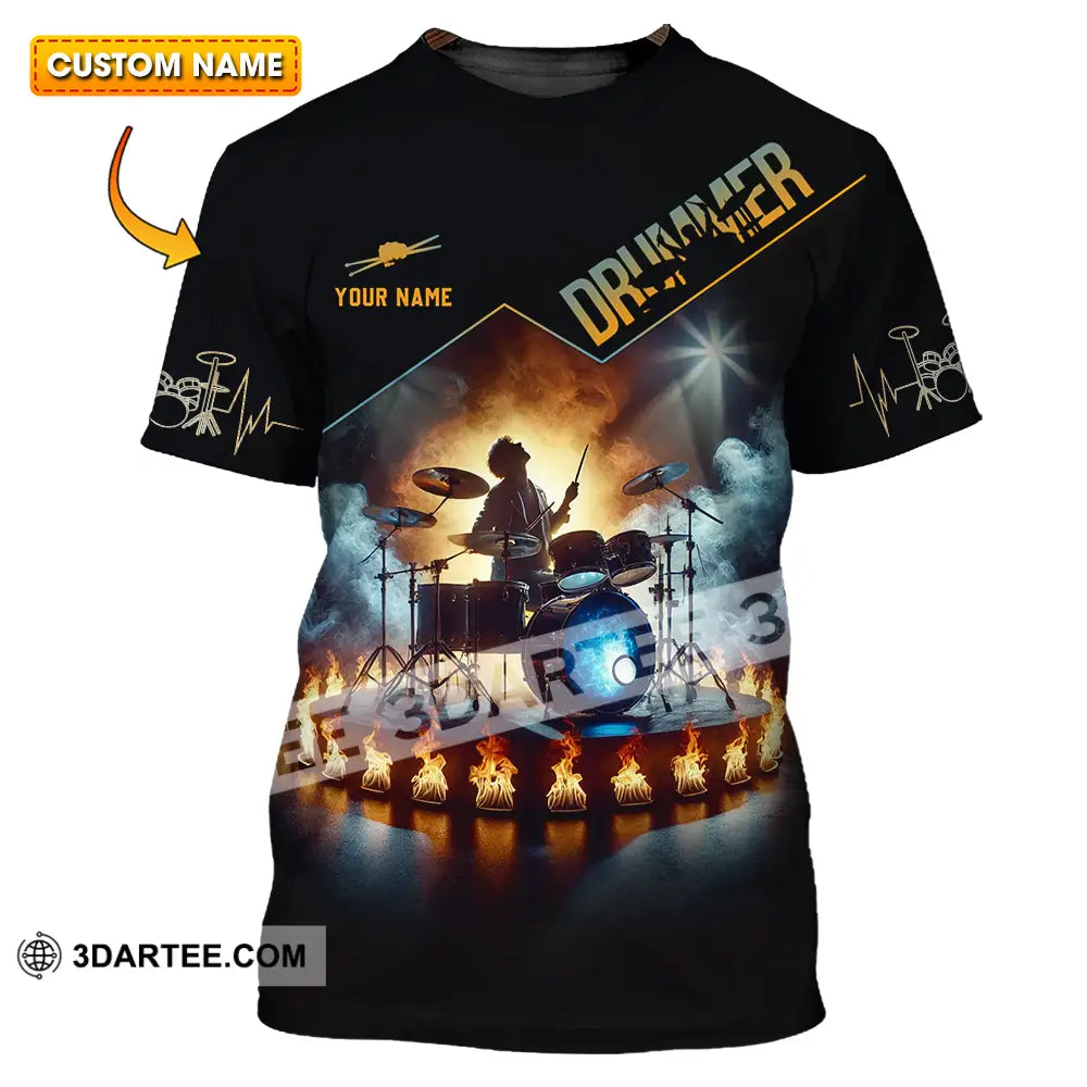 Unisex Shirt - Custom Text Drummer T-Shirt