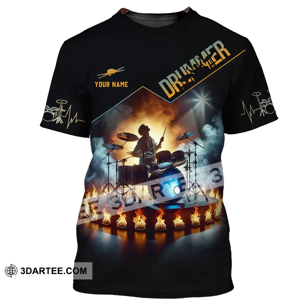 Unisex Shirt - Custom Text Drummer T-Shirt / S T-Shirt