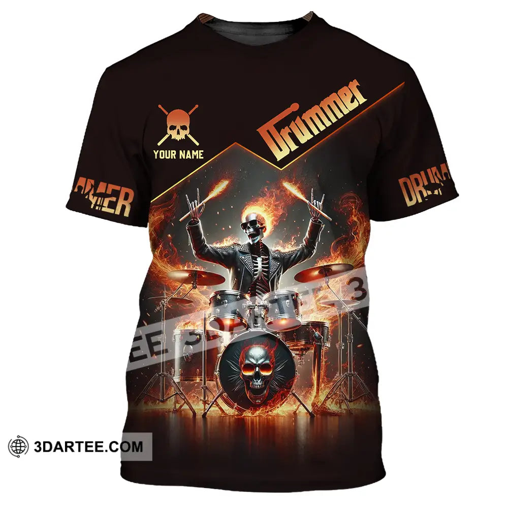 Unisex Shirt - Custom Text Drummer T-Shirt / S T-Shirt