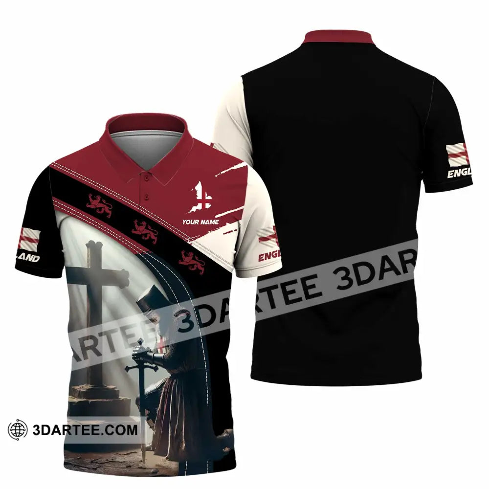 Unisex Shirt - Custom Text Shirt England Guardian Polo Shirt / S T-shirt