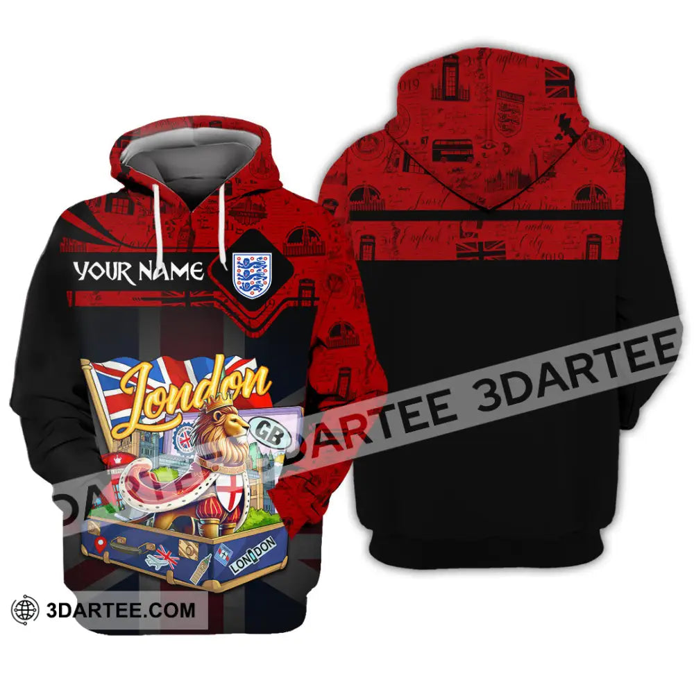 Unisex Shirt - Custom Text Shirt England Shirt Hoodie / S T-shirt