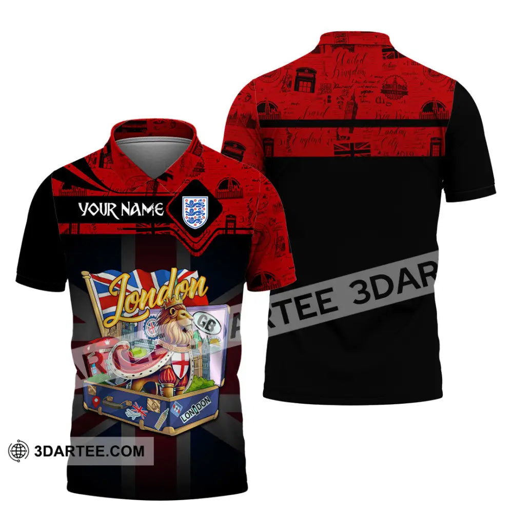 Unisex Shirt - Custom Text Shirt England Shirt Polo Shirt / S T-shirt