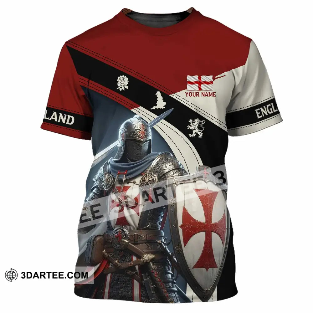 Unisex Shirt - Custom Text Shirt England Shirt T-Shirt / S T-shirt