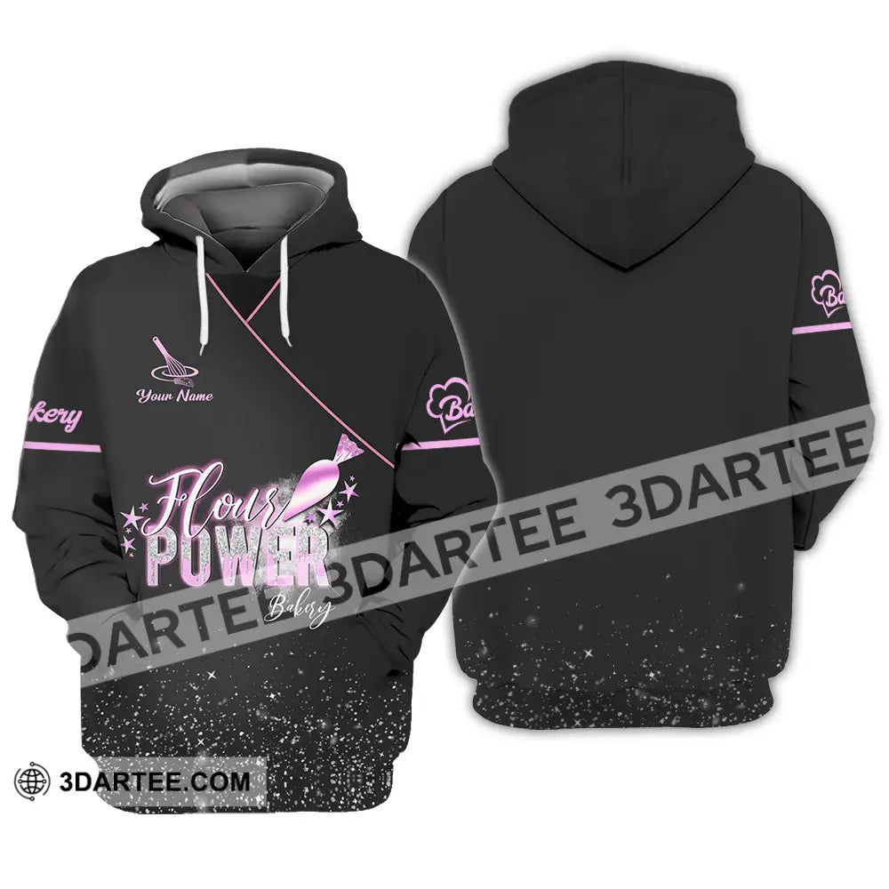 Unisex Shirt - Custom Text Shirt Flour Power Bakery Hoodie / S T-shirt