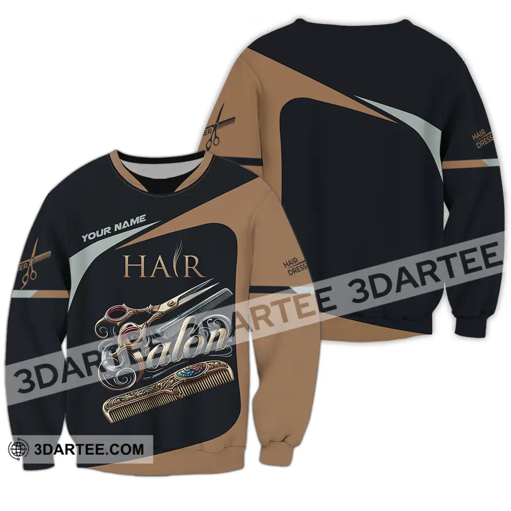 Unisex Shirt - Custom Text Shirt For Hair Salon Long Sleeve / S T-shirt