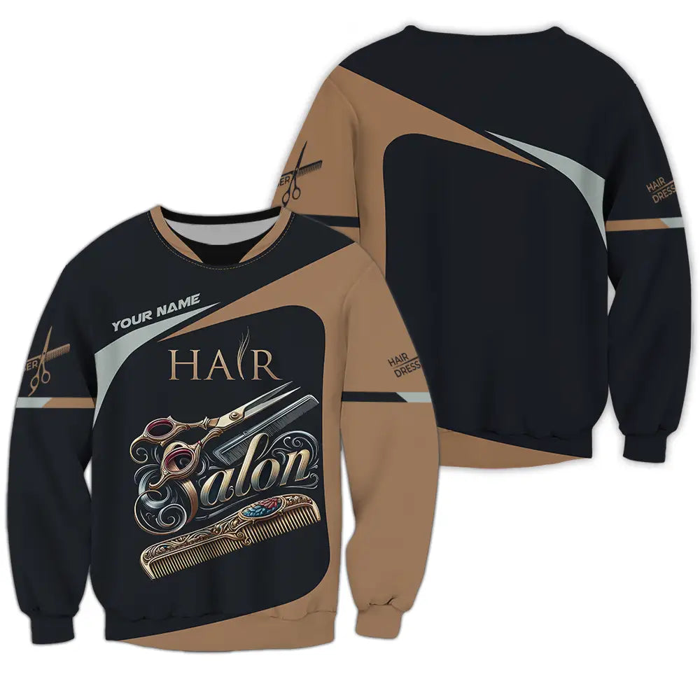 Unisex Shirt - Custom Text Shirt For Hair Salon Long Sleeve / S T-shirt