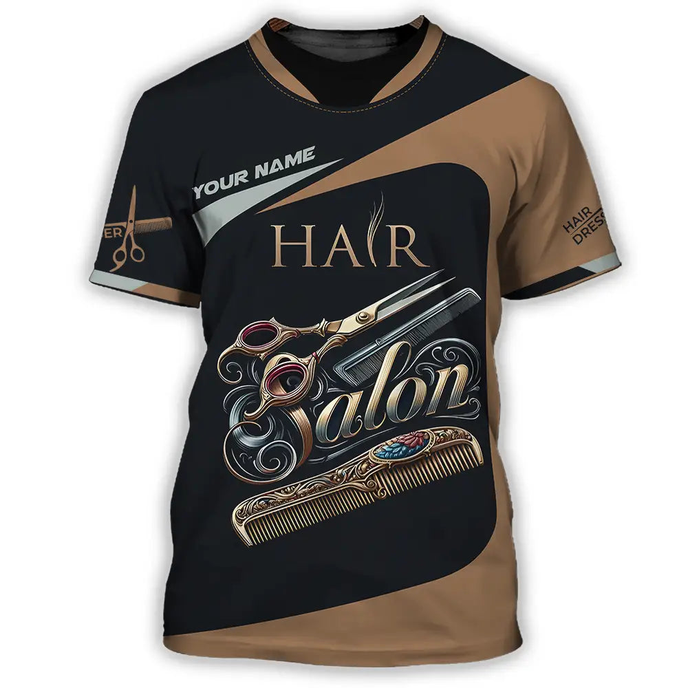 Unisex Shirt - Custom Text Shirt For Hair Salon T-Shirt / S T-shirt