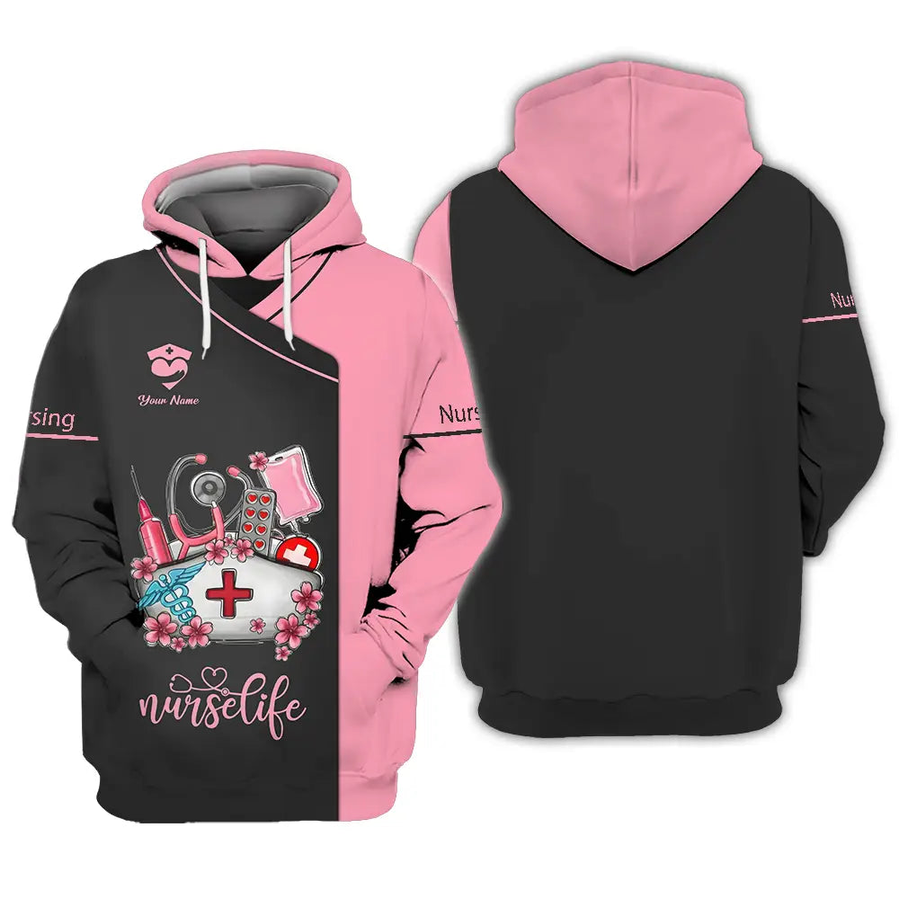 Unisex Shirt - Custom Text Shirt For Nurse Nurselife Nursing Hoodie / S T-shirt