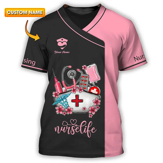 Unisex Shirt - Custom Text Shirt For Nurse Nurselife Nursing T-shirt