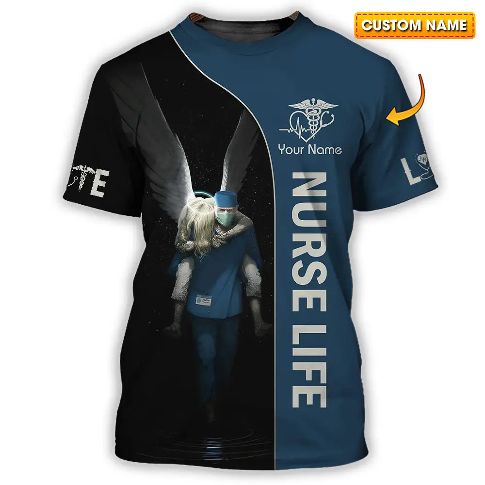 Unisex Shirt - Custom Text Shirt For Nurse Nurselife Nursing T-shirt