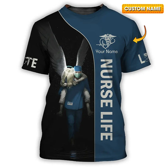 Unisex Shirt - Custom Text Shirt For Nurse Nurselife Nursing T-shirt