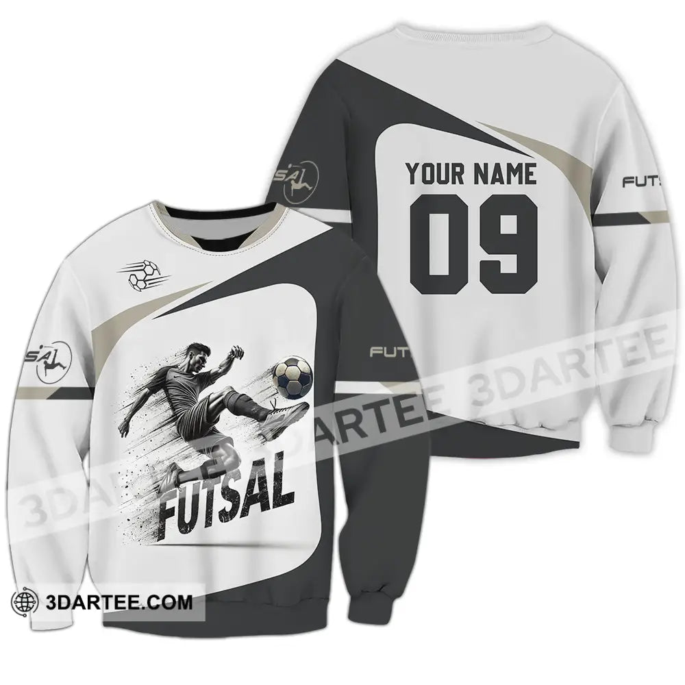 Unisex Shirt - Custom Text Futsal Long Sleeve / S T-Shirt