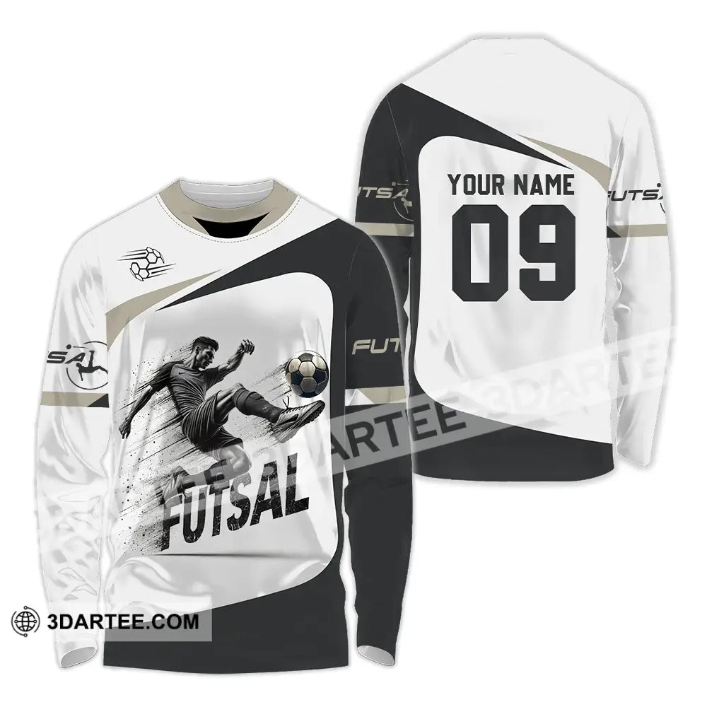 Unisex Shirt - Custom Text Futsal Long Sleeve / S T-Shirt