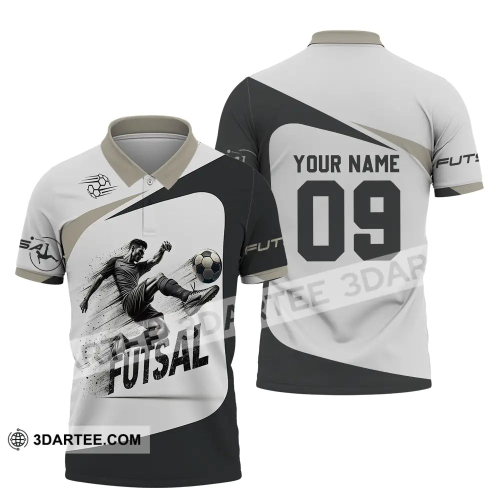 Unisex Shirt - Custom Text Futsal Polo / S T-Shirt