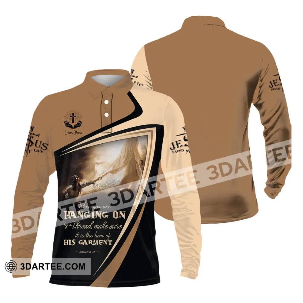 Unisex Shirt - Custom Text Shirt God Save My Life Shirt Long Sleeve Polo / S T-shirt