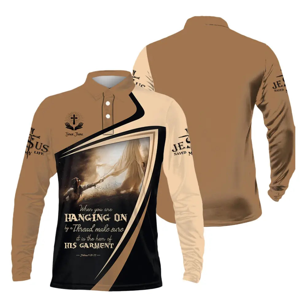 Unisex Shirt - Custom Text Shirt God Save My Life Shirt Long Sleeve Polo / S T-shirt