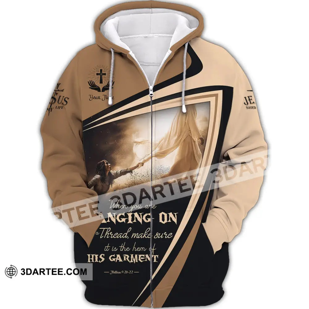 Unisex Shirt - Custom Text Shirt God Save My Life Shirt Zipper Hoodie / S T-shirt