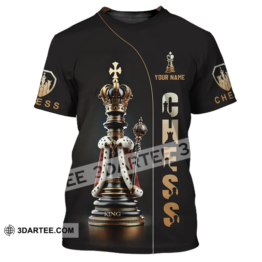 Unisex Shirt - Custom Text Golden Chess T-Shirt / S T-Shirt